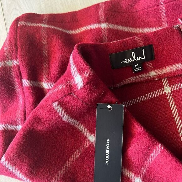 Lulus Mini Skirt Red Plaid Size M - Picture 5 of 6